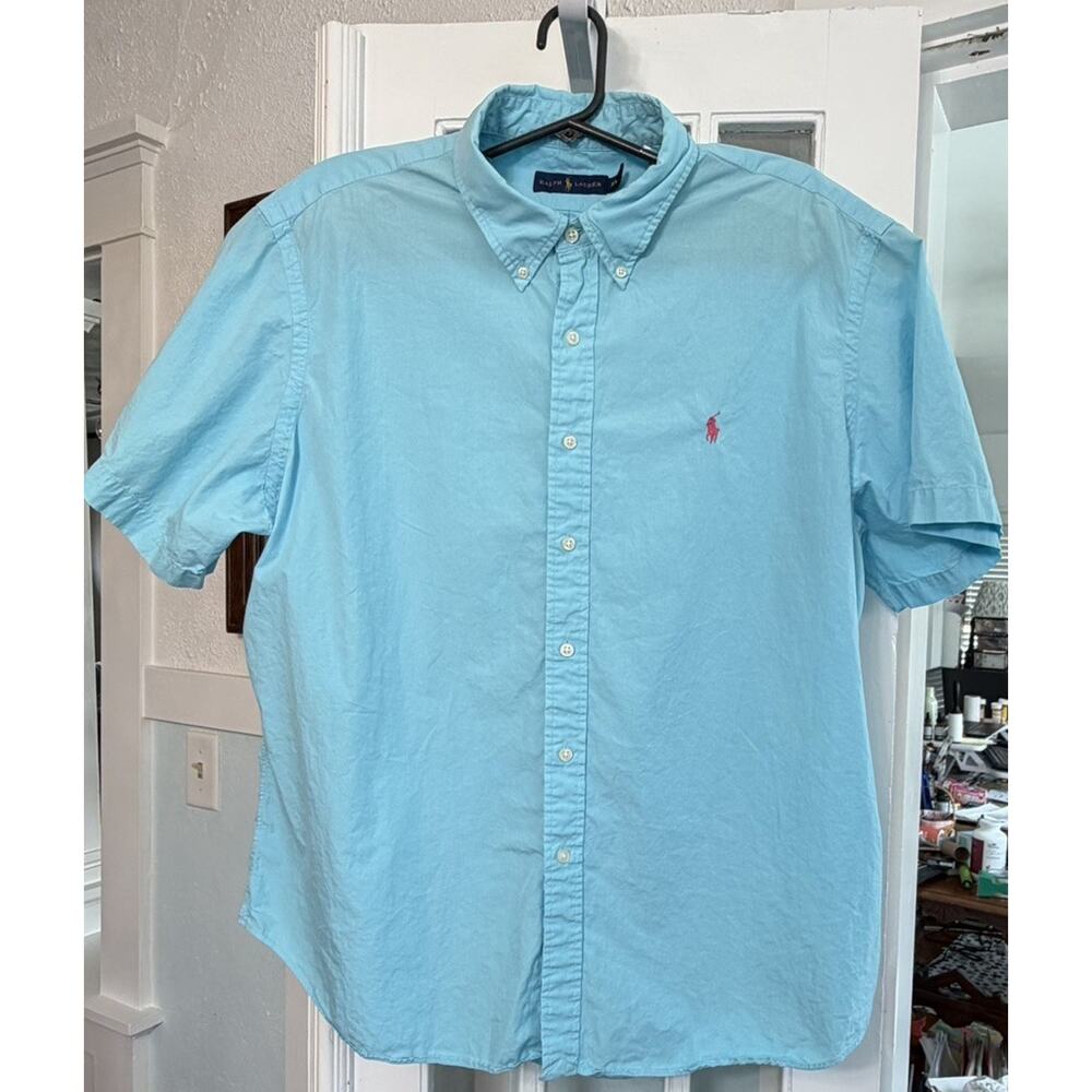 Polo Ralph Lauren Lightweight Short Sleeve Men’s XXL Blue Pink Pony Polo